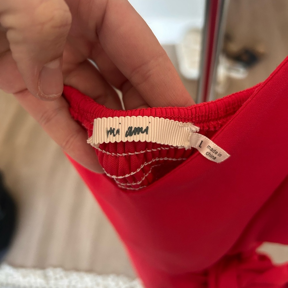Miami Red Ruffle Dress - Picture 2 of 3